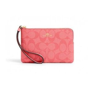 Coach corner zip wristlet